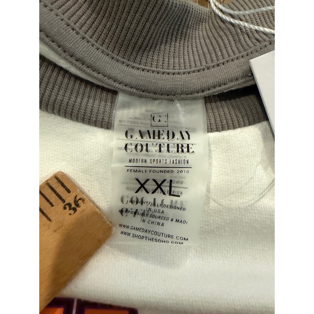 Gameday Couture Clemson Tigers Women's XXL White Gray Colorblock Sweatshirt NWT - Picture 3 of 5